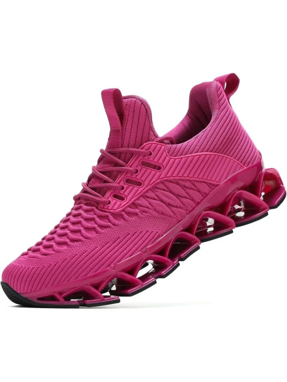Womens Bright Purple Blade Mesh Comfort Non Slip Athletic Slip on Sneaker Shoes